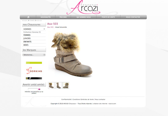 Arcazi – réalisation de site internet catalogue en ligne