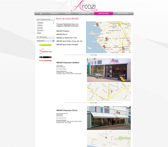 Arcazi – réalisation de site internet catalogue en ligne