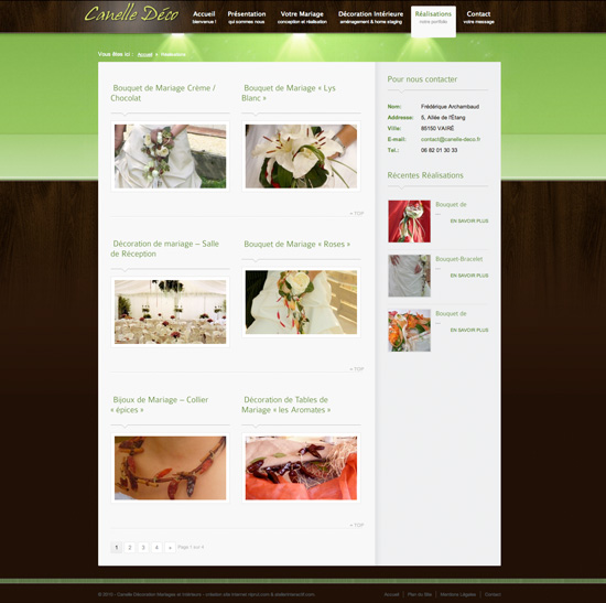 Canelle Déco – création de site internet catalogue