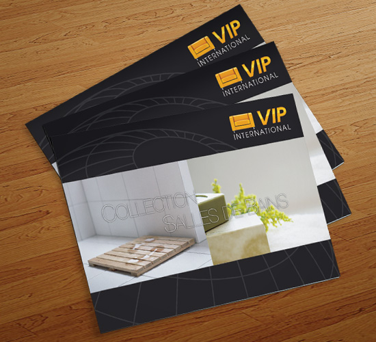 VIP International – réalisation de brochures & catalogues publicitaires
