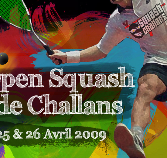 Squash Challans – réalisation affiche du 1er Open de Challans
