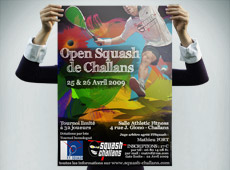 Squash Challans – réalisation affiche du 1er Open de Challans