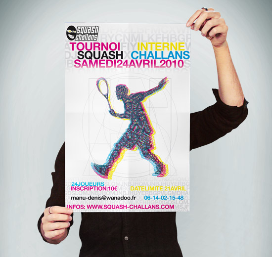 Squash Challans – réalisation de l’affiche du 2nd Open de Challans