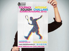 Squash Challans – réalisation de l’affiche du 2nd Open de Challans