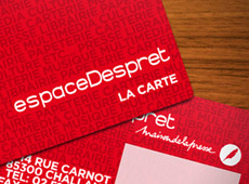 Espace Despret – réalisation de cartes de fidélité